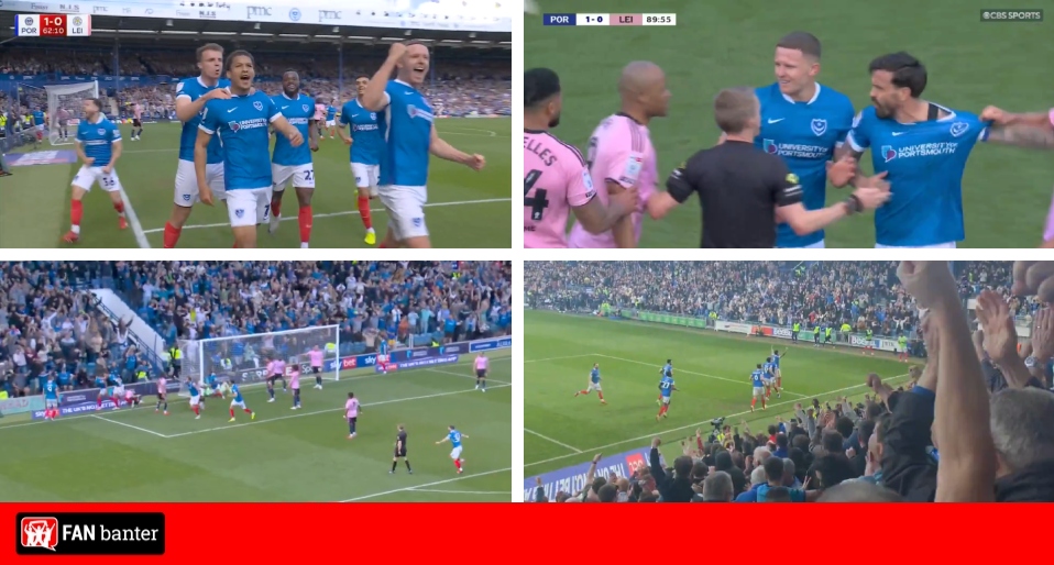Scenes as Portsmouth boost survival hopes and leave Leicester ‘staring third tier in the face’