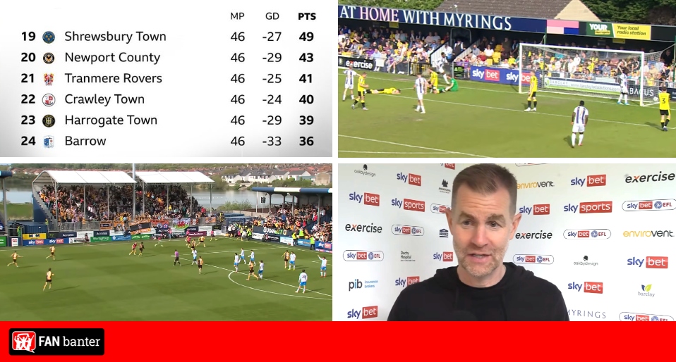 Damning verdict from Barrow and Harrogate manager to ‘fight back’ after League Two relegation