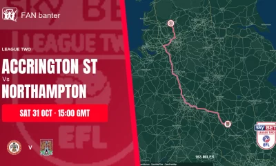 Accrington Stanley Vs Northampton Town match preview and away-fan journey map
