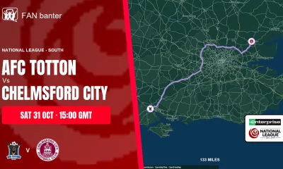 AFC Totton Vs Chelmsford City match preview and away-fan journey map