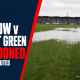 Barrow v Forest Green abandoned after 14 minutes – Fan Banter graphic with pre-match pitch photograph credited to @kw2403_.