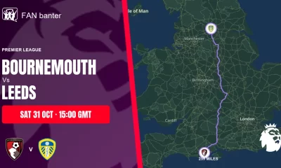 AFC Bournemouth Vs Leeds United match preview and away-fan journey map