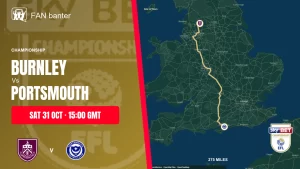 Burnley Vs Portsmouth match preview and away-fan journey map
