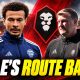 Dele Alli and Karl Robinson with Salford City imagery and the headline Dele’s Route Back?