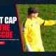Connor Ripley wearing Ian Holloway’s flat cap, with Fan Banter headline artwork