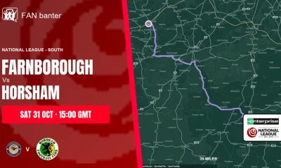 Farnborough Vs Horsham match preview and away-fan journey map