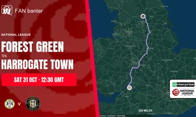 Forest Green Rovers Vs Harrogate Town match preview and away-fan journey map