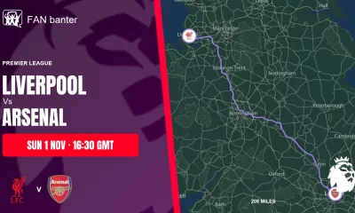 Liverpool Vs Arsenal match preview and away-fan journey map