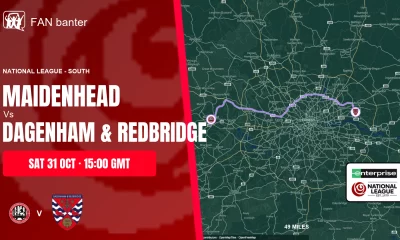 Maidenhead United Vs Dagenham & Redbridge match preview and away-fan journey map