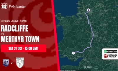 Radcliffe Vs Merthyr Town match preview and away-fan journey map