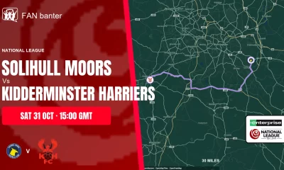 Solihull Moors Vs Kidderminster Harriers match preview and away-fan journey map