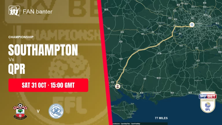 Southampton Vs Queens Park Rangers match preview and away-fan journey map