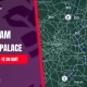 Tottenham Vs Crystal Palace Premier League preview, with both club crests and the 25-mile road route from Selhurst Park to Tottenham Hotspur Stadium.