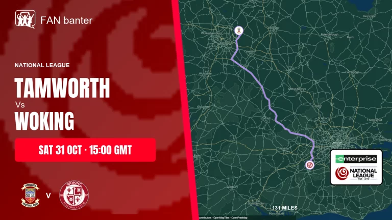 Tamworth Vs Woking match preview and away-fan journey map
