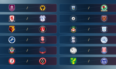 Club badges paired for all 12 Championship fixtures on 16–17 October 2026