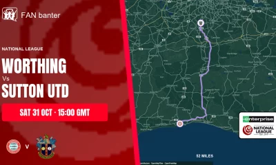 Worthing Vs Sutton United match preview and away-fan journey map